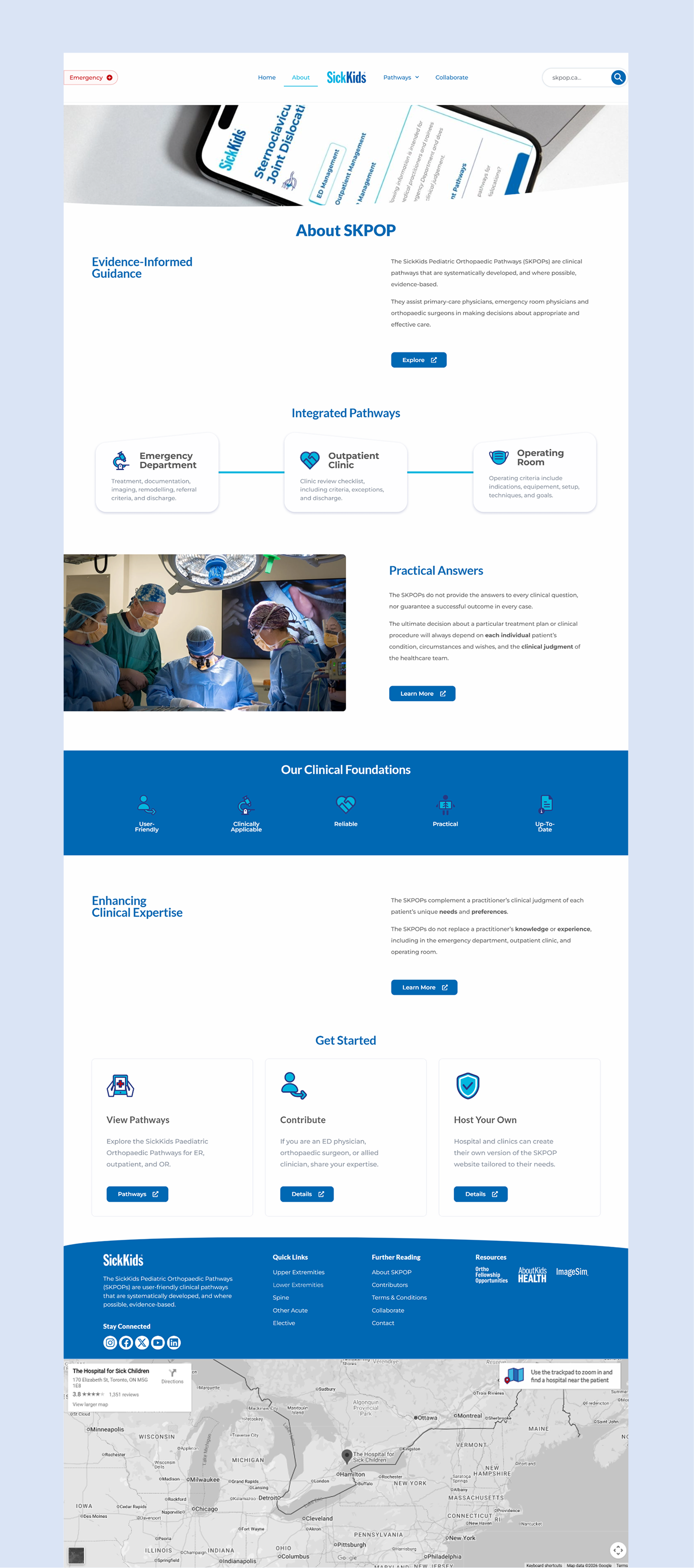 Full screen shot of about page