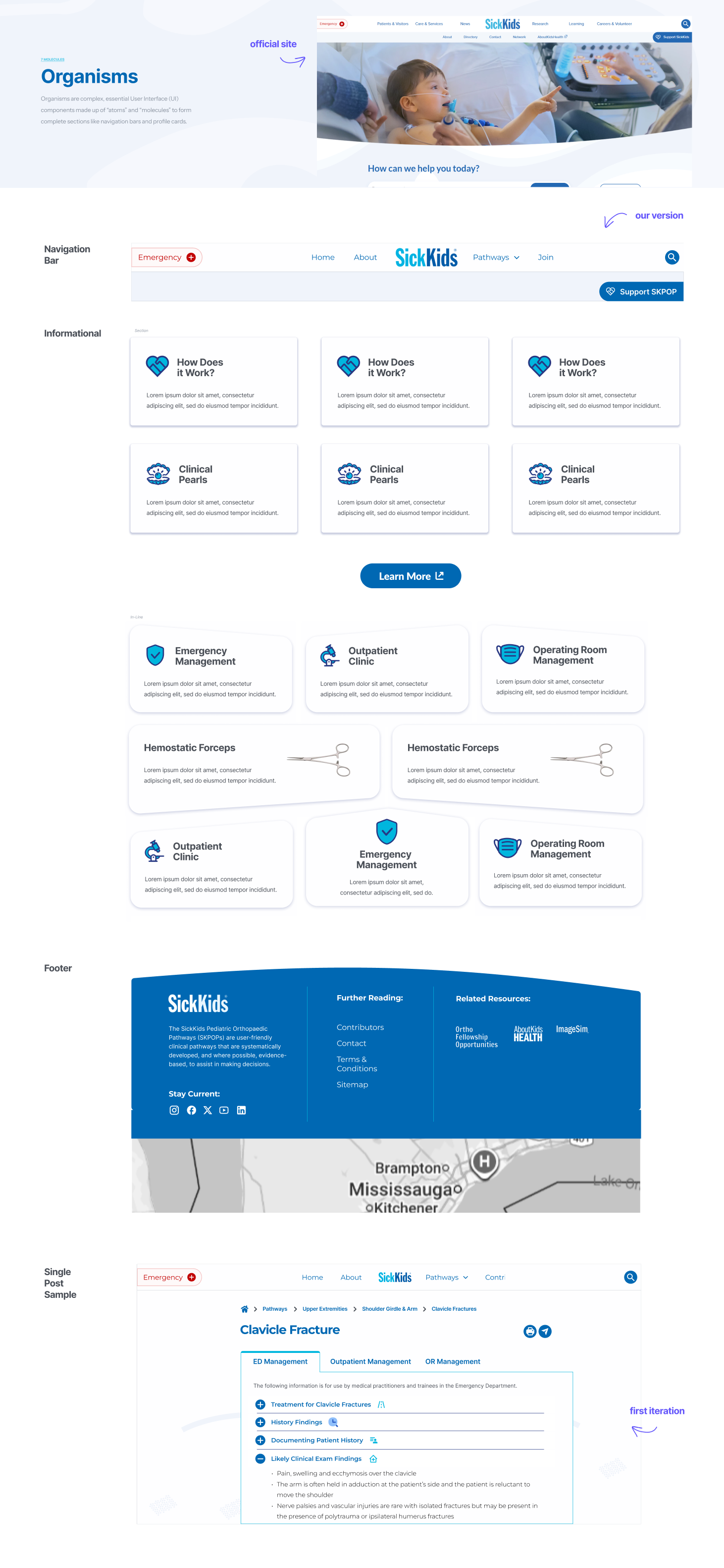 SickKids design system example 2